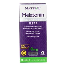 Natrol Advanced Sleep Melatonin - 10 mg - 60 Tablets (SKU: 611293)