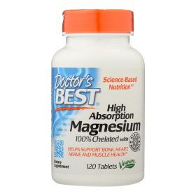 Doctor's Best - Chelated Magnesium Hi Abs - 1 Each-120 TAB (SKU: 2517175)